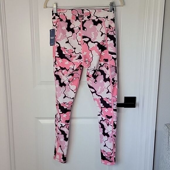 Huk Reel In Pink Purple Yoga Workout Athletic Leggings - Size XS - Picture 3 of 13